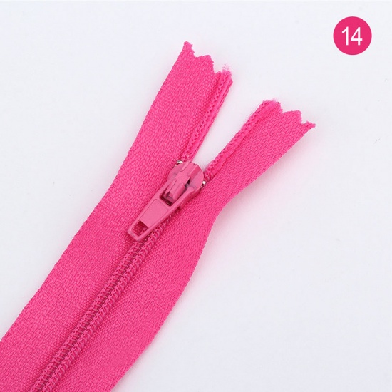 Picture of Nylon Zipper For Tailor Sewing Craft Fuchsia 20cm, 10 PCs