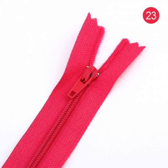 Picture of Nylon Zipper For Tailor Sewing Craft Dark Fuchsia 20cm, 10 PCs