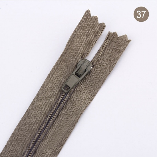 Picture of Nylon Zipper For Tailor Sewing Craft Taupe Gray 20cm, 10 PCs