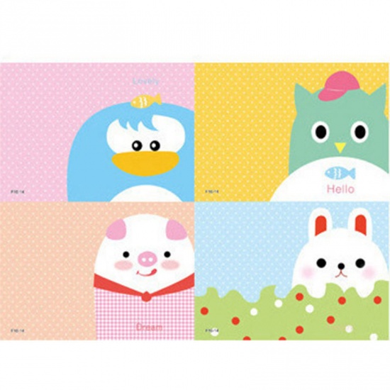 Picture of Paper Memo Notepad Stationery At Random Rectangle Animal 12cm x 8.5cm, 1 Copy