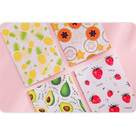 Picture of Paper Memo Notepad Stationery At Random Rectangle Fruit 12cm x 8.5cm, 1 Copy