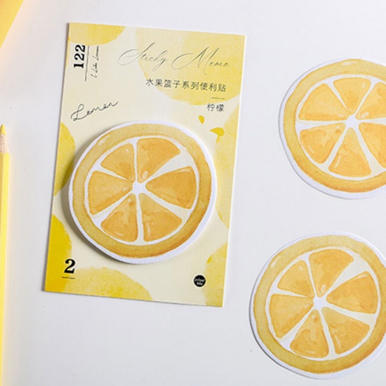 Picture of Paper Memo Sticky Note Yellow Lemon 13cm x 8.5cm, 1 Copy