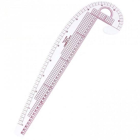 Picture of Plastic Proportional Ruler For Clothing Plate Making White 1 Piece