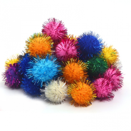 Picture of Pom Pom Balls At Random Mixed Ball 30mm Dia., 1 Packet (Approx 50 PCs/Packet)