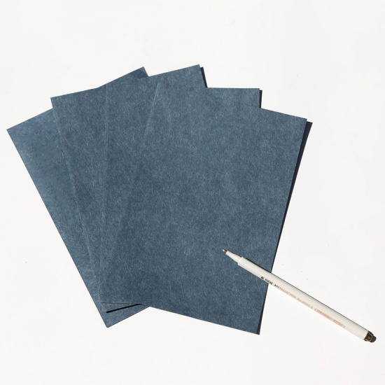 Immagine di Carta Carta da lettera Rettangolo Blu Lunghezza: 20.9cm, Larghezza: 14.4cm, 1 Pacchetto ( 4 Pz/Pacchetto)