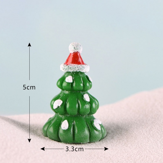 Picture of Ornaments Decorations Green Christmas Tree 50mm x 33mm, 1 Piece