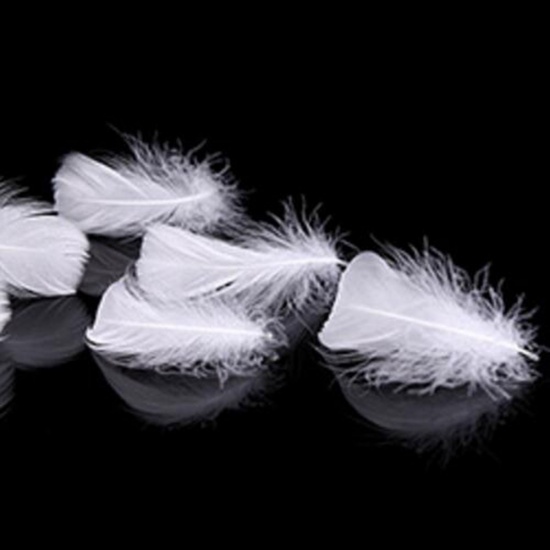 Picture of DIY Handmade Craft Materials Accessories White Feather 10cm - 7cm, 1 Packet (Approx 100 PCs/Packet)