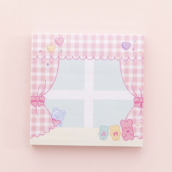 Picture of Paper Memo Sticky Note Multicolor Square Heart 7.2cm x 7.2cm, 1 Copy