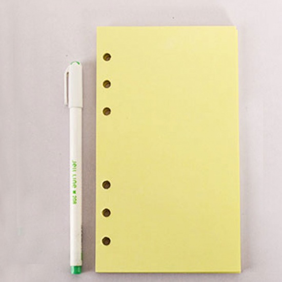 Imagen de (40 Hojas) Papel Cuaderno de Recarga de Página Interna Amarillo Rectángulo 17cm x 9.7cm, 1 Unidad