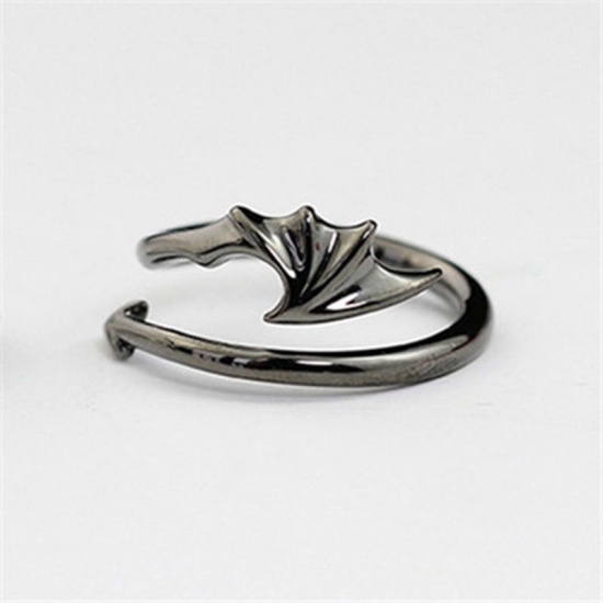 ハロウィン リング 指輪 翼 ガンメタル 1 個 の画像