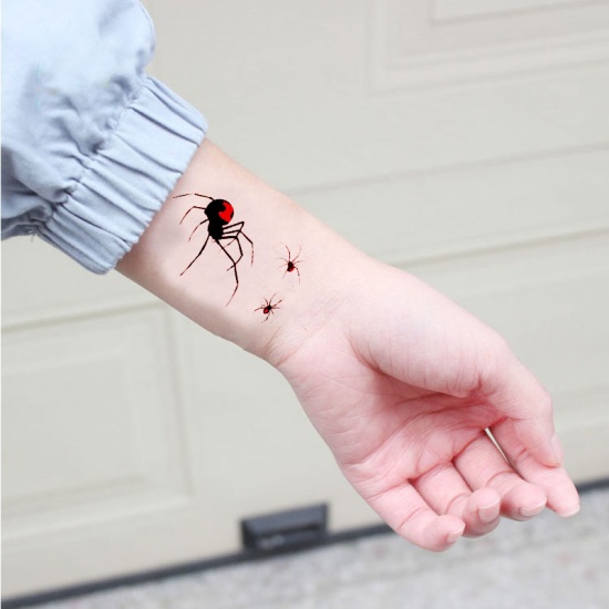 Picture of Removable Waterproof Metallic Temporary Tattoo Sticker Body Art Multicolor Animal 10.5cm x 6cm, 1 Sheet