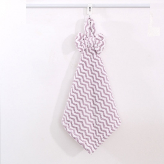 Immagine di Panno per la pulizia di asciugamani appesi Colore Viola Cravatta a Farfalla puo’ appendere 30cm x 30cm, 1 Pz