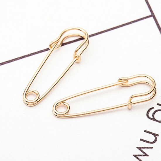 Picture of Earrings Gold Plated Paper Clip 31mm x 11mm, 1 Pair