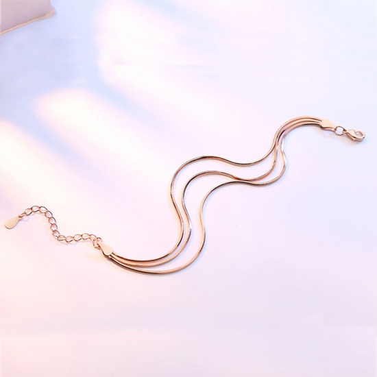 Picture of Brass Bracelets Rose Gold 14cm(5 4/8") long, 1 Piece                                                                                                                                                                                                          