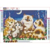 Изображение Смола Алмазная мозаика Прямоугольник Разноцветный Кошка 40см x 30см, 1 Комплект