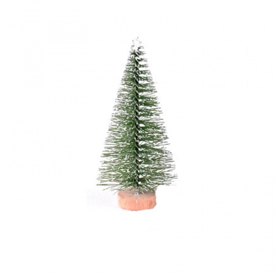 Bild von Hellgrün - Style1 Künstliche Schneeflocken Weihnachten Baum Weihnachten Dekoration Dekoration Weihnachten Grün Silber Minibaum