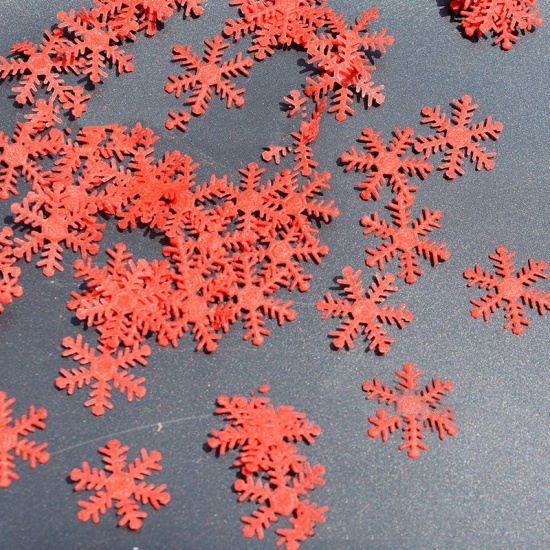 Picture of Red - Style2 100PCS/Lot Christmas Snowflakes Non-woven Fabric Confetti For Home Christmas Party Table Decoration DIY Handmade Gift Supplies