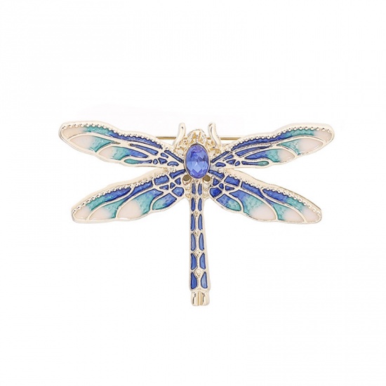 Bild von Brosche Libellen Blau 4.9cm x 3.4cm, 1 Stück