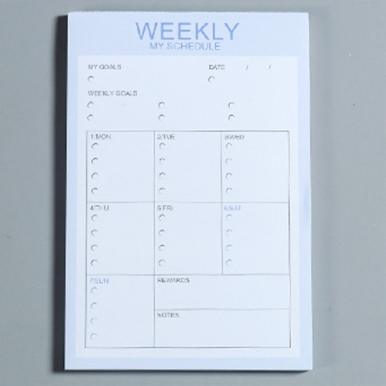 Immagine di Purple Week 54 Sheets Creative Desktop Plan Book Notepad Sticky Note Schedule A4 Note Paper