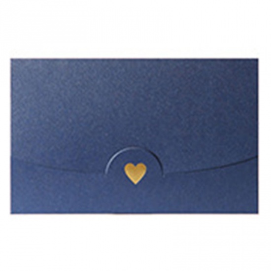 レイクブルー-Style7 10pcs /セット 17.5 * 11cmレトロ愛のハートカラーパール空白結婚式の招待状カードギフト封筒/金箔封筒 の画像