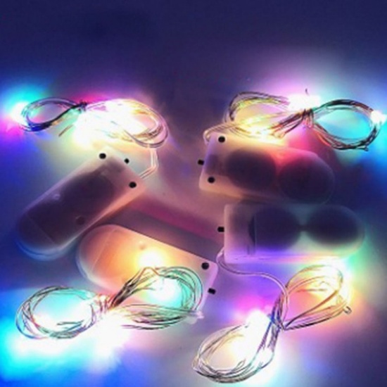 Image de Couleurs 1 M LED guirlande lumineuse fil d'argent LED guirlande sur piles gâteau fleur bouteille cadeau LED décoratives