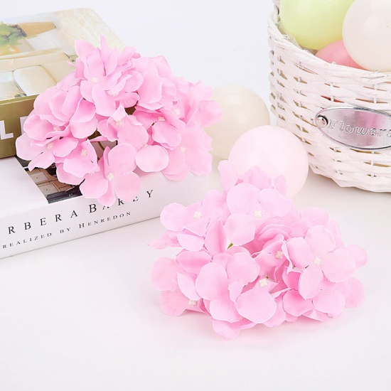 Picture of Deep Pink - Style2 Simulation Hydrangea Artificial Flower DIY Wedding Wall Decoration Artificial Flower Family Festival Party Event