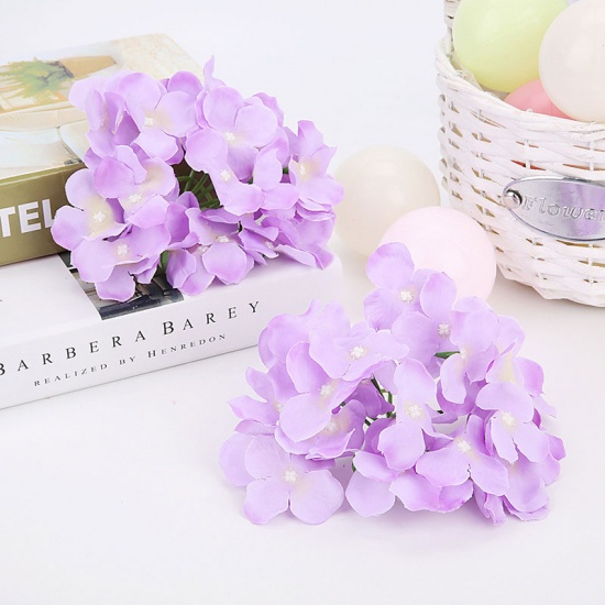 Picture of Mauve - Style6 Simulation Hydrangea Artificial Flower DIY Wedding Wall Decoration Artificial Flower Family Festival Party Event