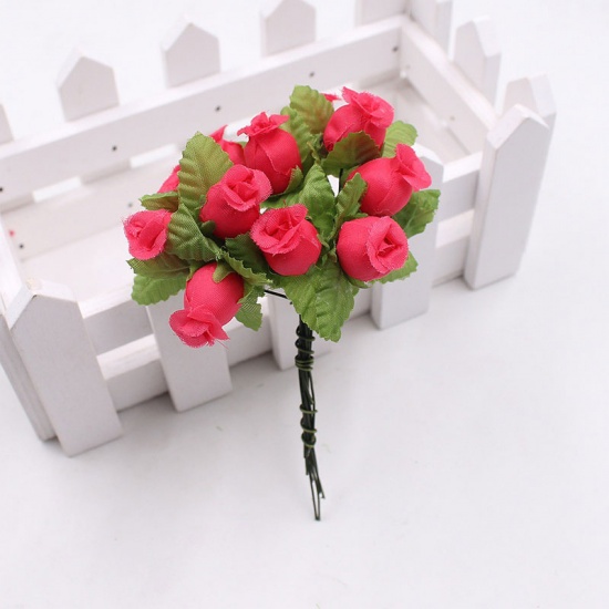 ローズ12ピース/ロットシルクシミュレーション人工シミュレーションフラワーシルクローズフェイク結婚式センターピースホームパーティー装飾花 の画像