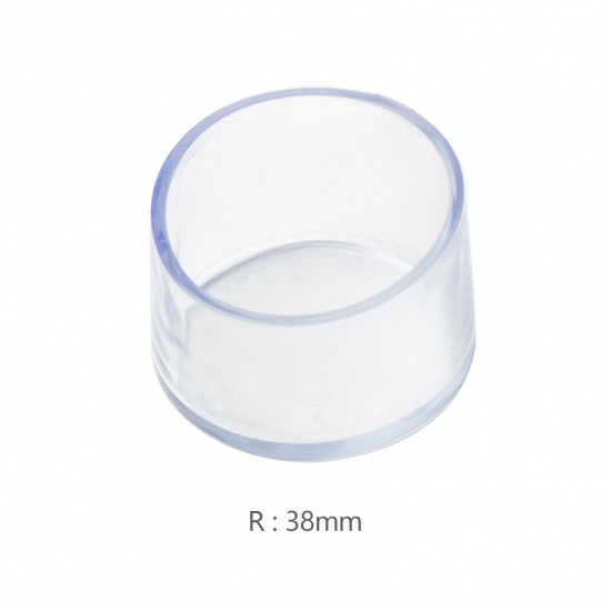 Picture of Transparent - Round Non-Slip Wear-Resistant Transparent Thickened Table And Chair Foot Cover PVC Protector 4.1x3cm, 4 PCs