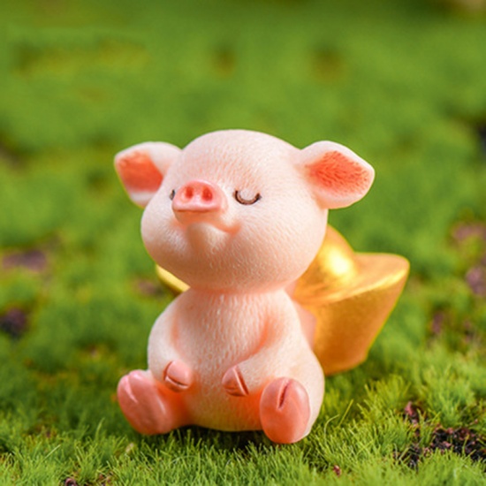 Picture of Ornaments Decorations Pig Animal Pink Ingot 1 Piece