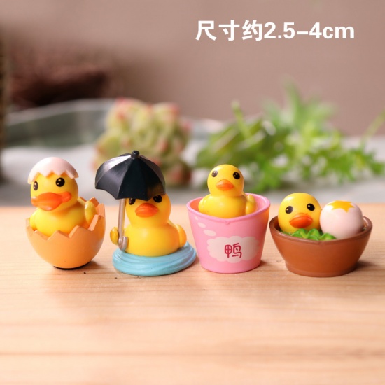 Picture of PVC Ornaments Decorations Duck Animal At Random 40mm - 24mm, 1 Piece