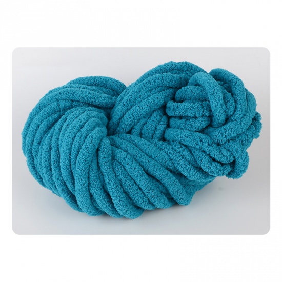 Imagen de Azul - 28 hilados de invierno de lana suave súper rugosa tejida a mano de una sola hebra tejida a mano