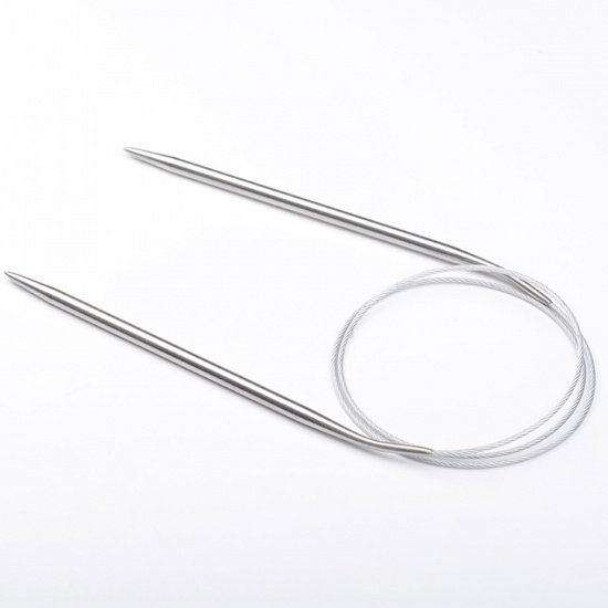 Picture of 3.5mm Stainless Steel Circular Knitting Needles 80cm(31 4/8") long, 1 Pair