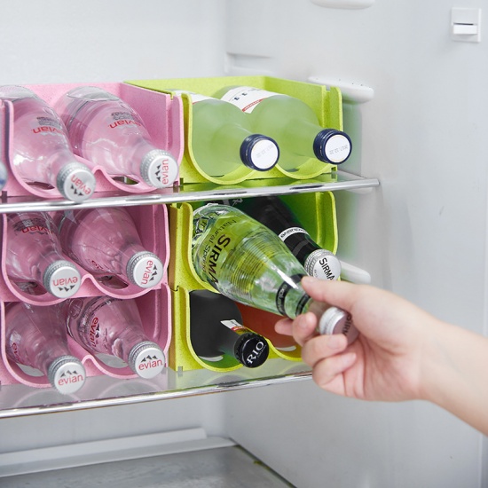 Immagine di Portabottiglie frigo per birra rosa per vino
