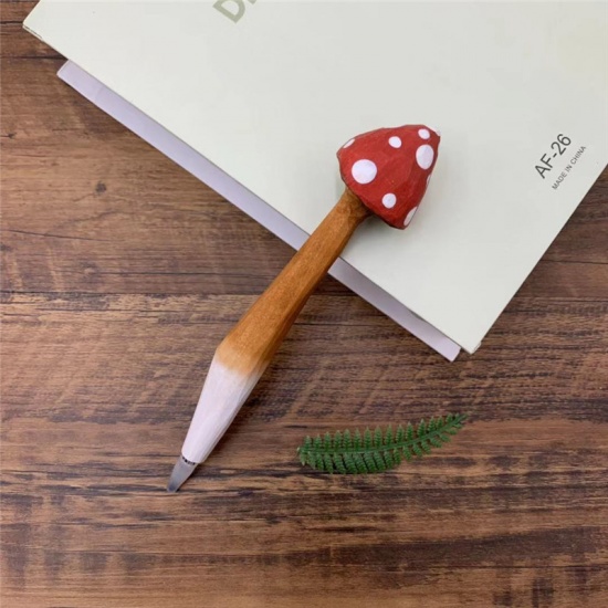 Изображение Белый и красный - Грибная растительная серия Ручка для резьбы по дереву