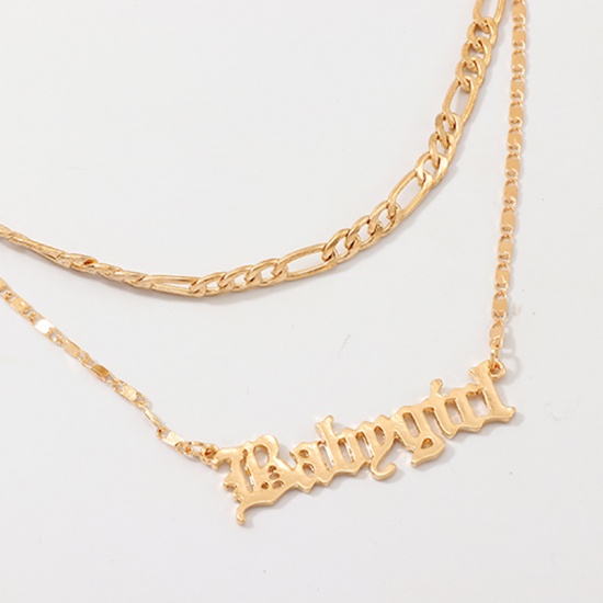 Picture of Multilayer Layered Necklace Gold Plated 40.5cm(16") long, 1 Piece