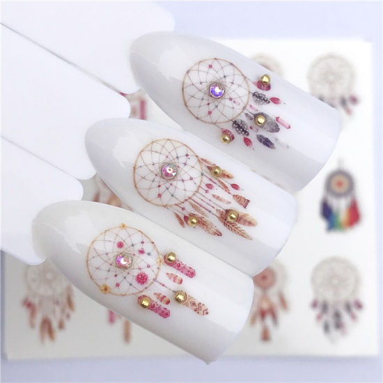 Imagen de Pegatinas de uñas Papel de Capta Sueño Multicolor 6cm x 5cm, 1 Hoja