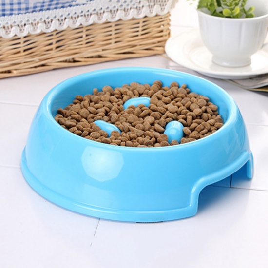 Picture of Blue - Pet Dog Cat Animals Food Water Dish Travel Portable Feeder Feeding Bowl