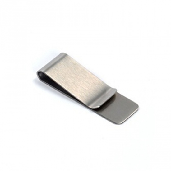 Picture of Stainless Steel Money Clip Silver Tone 52mm x 20mm, 1 Piece