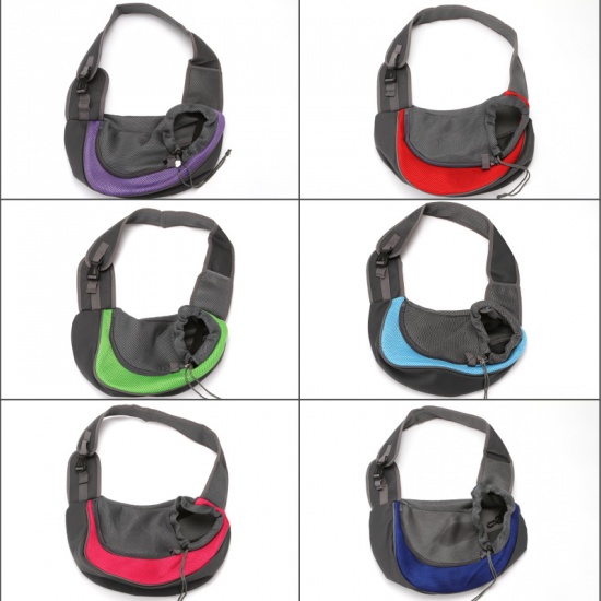 Picture of Green - Pet Dog Cat Puppy Small Animal Carrier Sling Front Mesh Travel Shoulder Bag Backpack Small Size