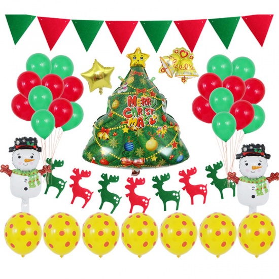 Immagine di Foglio di Alluminio Palloncino Multicolore Renna di Natale Albero 1 Serie