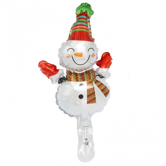Picture of Aluminium Foil Balloon Multicolor Christmas Snowman 1 Piece