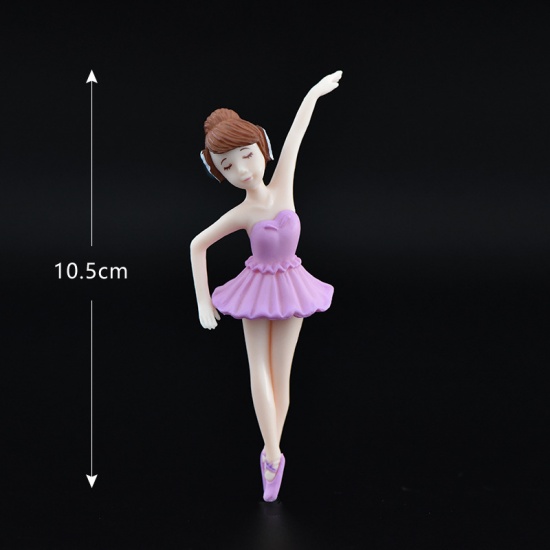 Bild von PVC Ornamente Dekorationen Ballerina Lila 10.5cm, 1 Stück