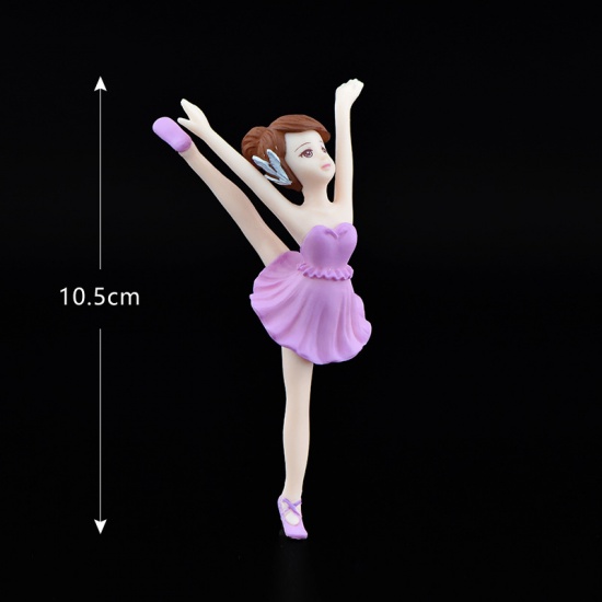 Bild von PVC Ornamente Dekorationen Ballerina Lila 10.5cm, 1 Stück