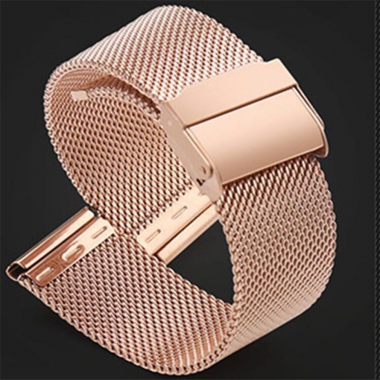 Picture of 304 Stainless Steel Watch Bands For Watch Face Rose Gold 14mm wide, 17cm(6 6/8") - 16cm(6 2/8") long, 1 Piece