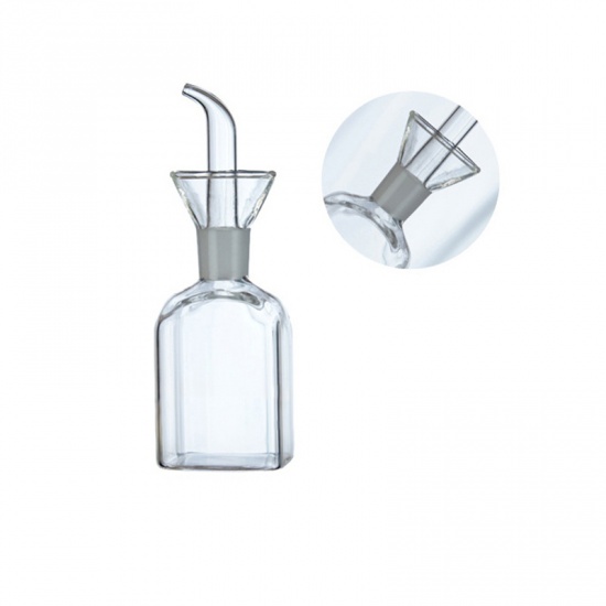 Picture of Glass Oil Vinegar Bottles Kitchen Supplies Transparent Clear 15.2cm x 5.1cm, 1 Piece