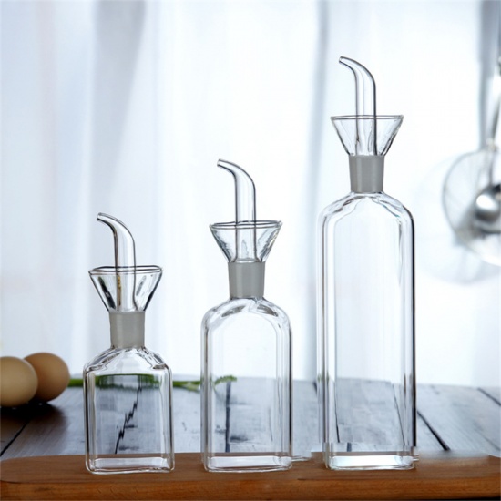 Immagine di Vetro Bottiglie Condimento Rettangolo Trasparente 15.2cm x 5.1cm, 1 Pz