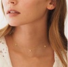 Imagen de Collar Gargantilla Chapado en Oro Estrellas de cinco puntos 40cm longitud, 1 Unidad