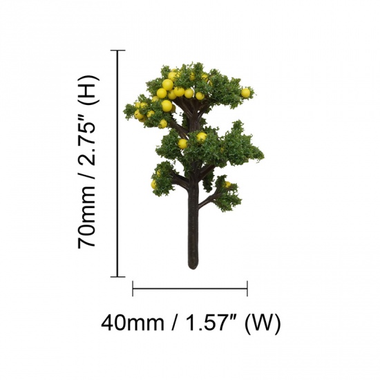 Picture of Simulation Fruit Trees Green & Yellow 70mm x 40mm, 1 Piece