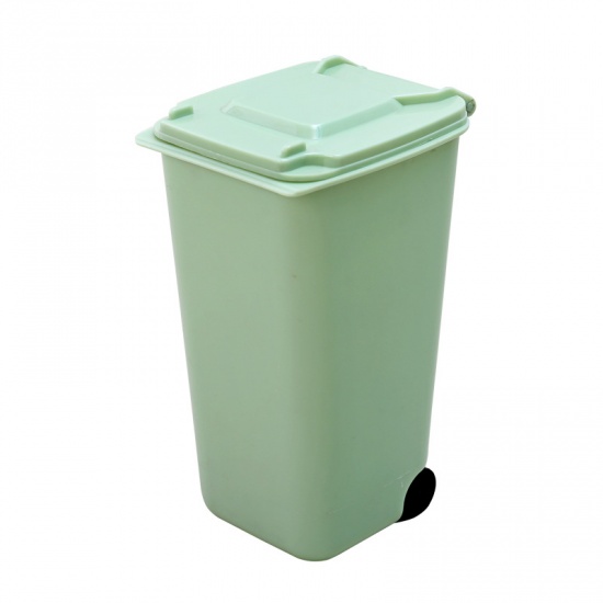 Picture of Plastic Desktop Waste Bins Green Rectangle 15.5cm x 10cm, 1 Piece